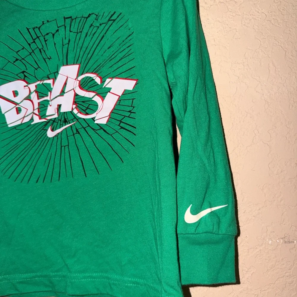 Nike Green BEAST  Long Sleeve Shirt - Size 3T